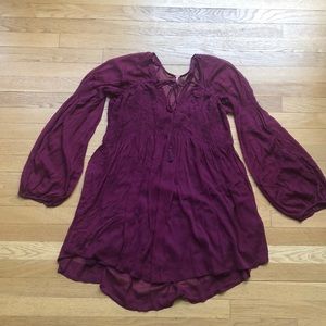 Free People Peasant-style long sleeve dress